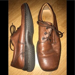 GEOX Mens 42.5 9.5 Brown Lace Up Oxfords Shoes